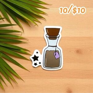 Potion Bottle with Stars Vinyl Sticker - 2 1/4” - Gloss Finish